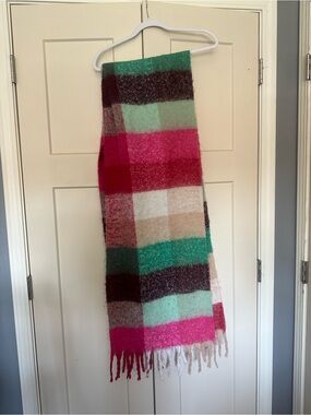 Loft Multicolor Plaid Blanket Scarf